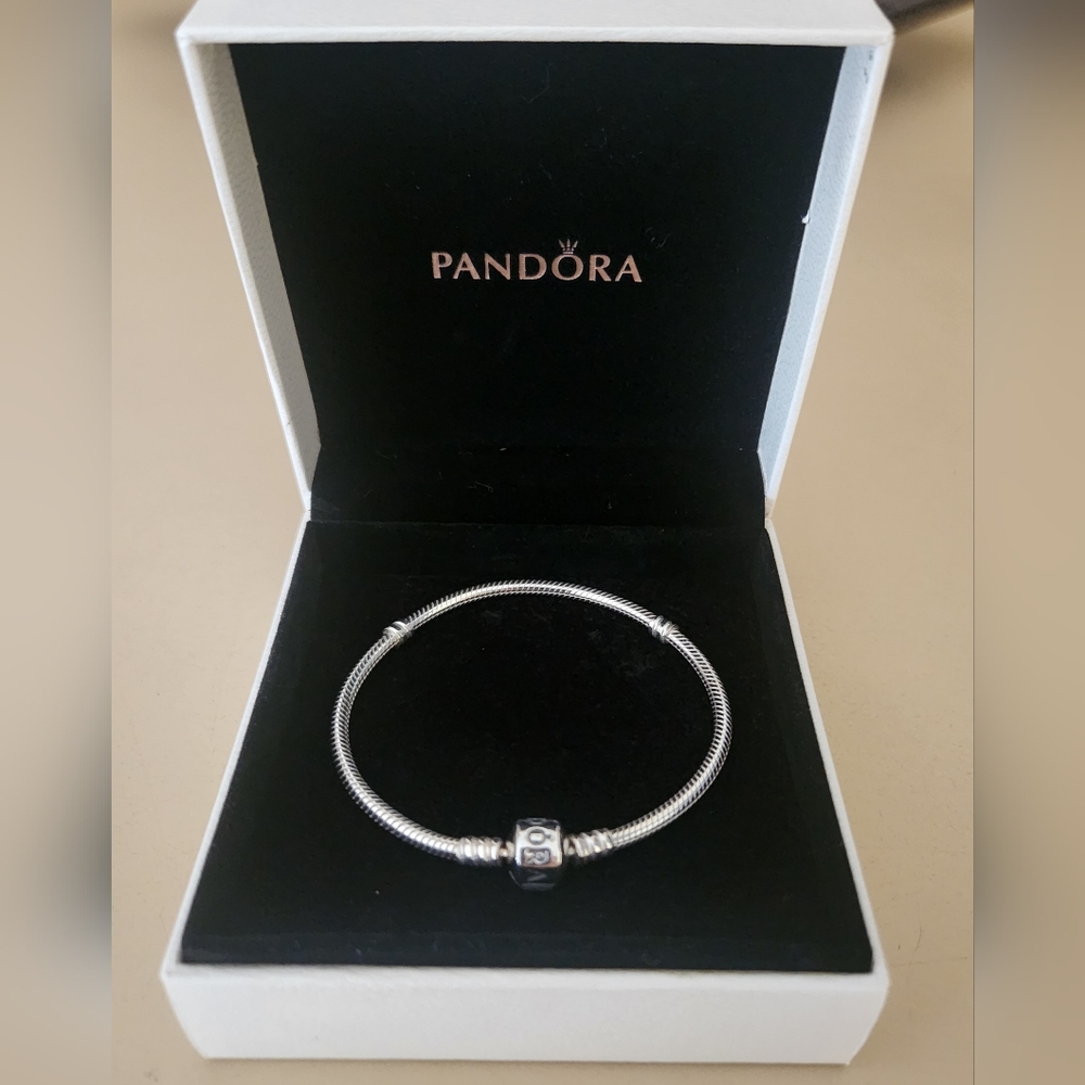 PANDORA Moments Barrel Clasp Snake Chain Bracelet